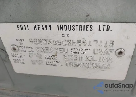 2006 Subaru B9 Tribeca Base 7-Passenger/Limited 7-Passenger from USA, damaged, VIN 4S4WX85C864417113